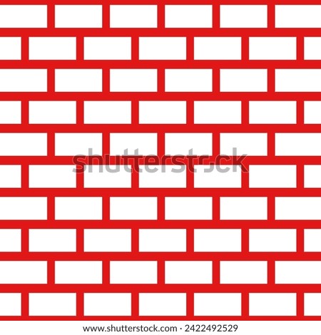 Brick wall simple clip art illustration