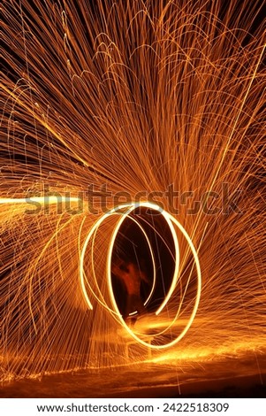 Fire Performance Show , Night life - Long-exposure photography 