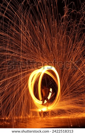 Fire Performance Show , Night life - Long-exposure photography 