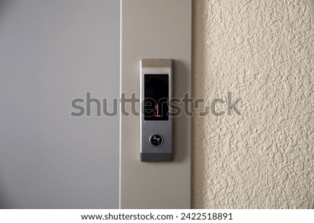 The elevator button and number screen