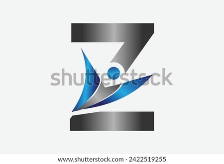 Creative latter Z with man unity combination icon logo