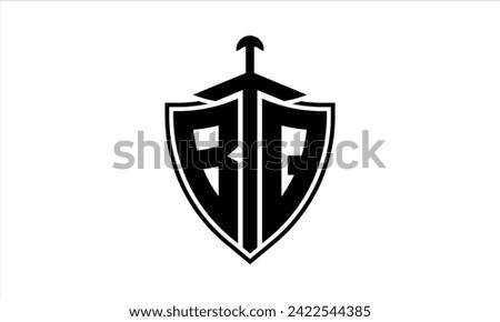 BQ initial letter shield icon gaming logo design vector. batman, sports logo, monogram, shield, war game, symbol, playing logo, abstract, fighting, typography, icon, minimal, premier league, club logo