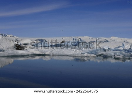 Jökulsárlón is a large glacial lake in southern part of Vatnajökull National Park, Iceland.