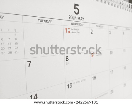 May 2024 Indonesian calendar in Indonesian and Korean