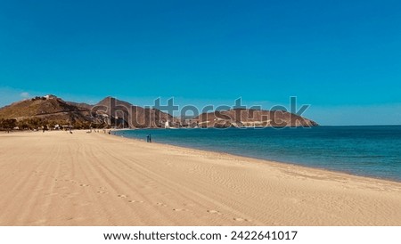 Beautiful Beach in United Arab Emirates Heart Beach Khorfakkan, One of the best place to visit in Sharjah, hidden beach near Khorfakkan Royalty-Free Stock Photo #2422641017