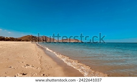 Beautiful Beach in United Arab Emirates Heart Beach Khorfakkan, One of the best place to visit in Sharjah, hidden beach near Khorfakkan Royalty-Free Stock Photo #2422641037