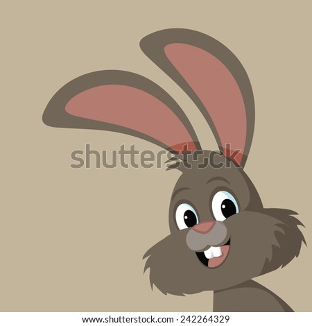 Easter bunny closeup  EPS 10 vector stock illustration