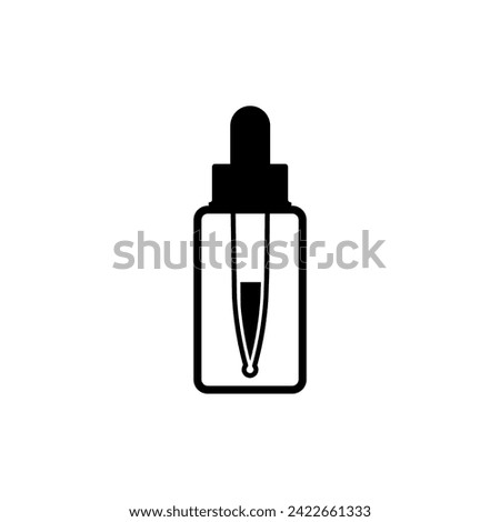 Simple Dropper bottle vector icon. Dropper and bottle icon illustration isolated on a white background.