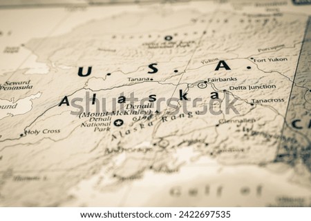 Alaska on the map of USA