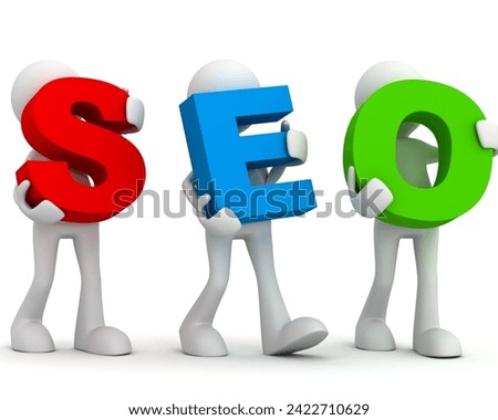 The image shows a person standing in front of a wall with a sign on it. The content of the sign is "SEO." The tags associated with the image include human face, text, woman, person, girl, graphics, gr