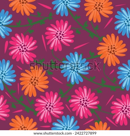textile design with small flower pattern image