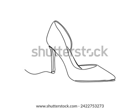 Shoe, Shoes, Girl, Boys Single Line Drawing