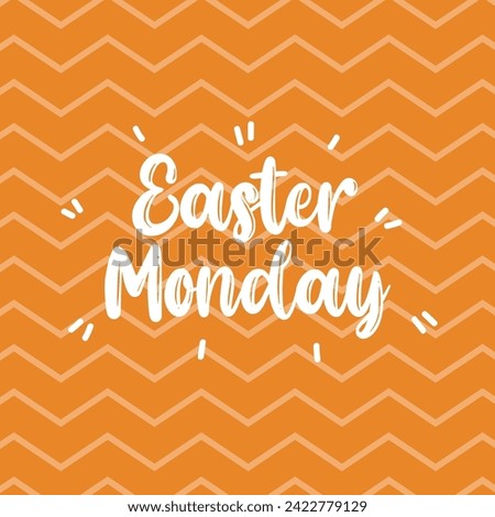 Happy Easter Monday vector. Easter Monday vector. Royalty-Free Stock Photo #2422779129
