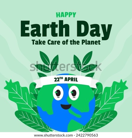 earth day banner template suitable for social media posts and posters