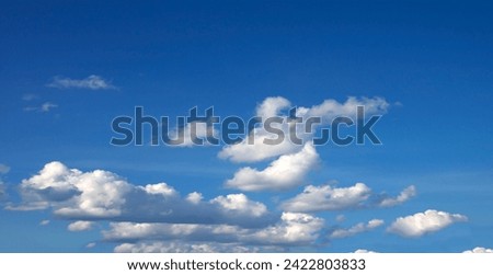 The vast blue sky and clouds sky Royalty-Free Stock Photo #2422803833