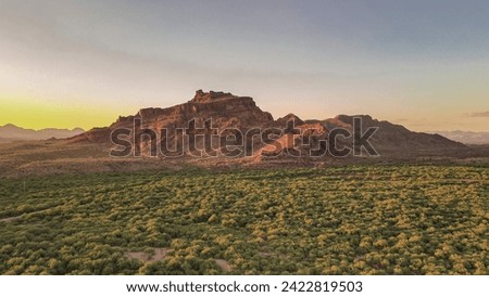 sunset salt river mesa Arizona  Royalty-Free Stock Photo #2422819503