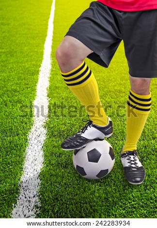 Soccer or football player on the field
