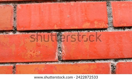 The appearance of the red brick wall is very beautiful, suitable for the background display.