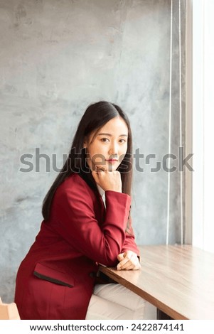 Young confident smiling Asian business woman leader, successful entrepreneur elegant professional company executive ceo manage