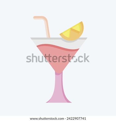 Icon Martini. related to Cocktails,Drink symbol. flat style. simple design editable. simple illustration
