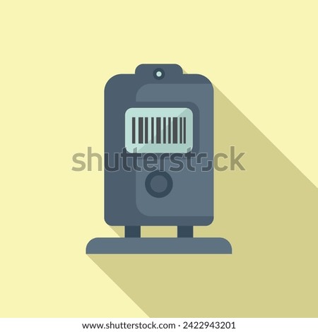 Ticket label app icon flat vector. Quick sign response. Scan smart