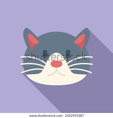 Care cat veterinary icon flat vector. Health care. Help owner service