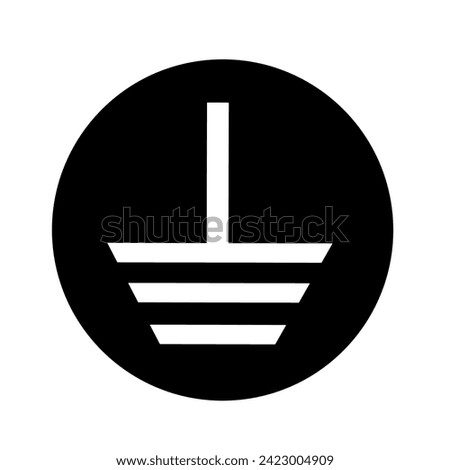 vector electrical grounding icon with simple design. ground icon Royalty-Free Stock Photo #2423004909