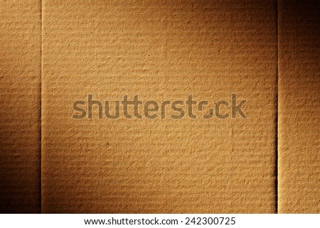 Brown Cardboard Texture. Top View of Grunge Box Surface