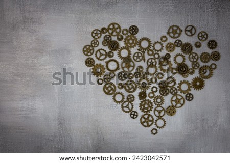 Watch details heart shaped industrial background love Valentine day