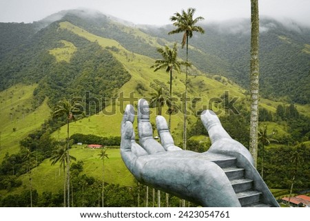 Giant hand, Cocora Valley, Salento, Quindio, Colombia