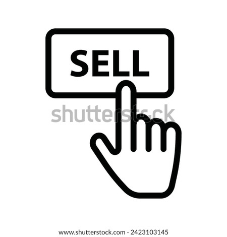 sell button shopping commerce for online retail store business buy sell sale delivery payment market digital cart