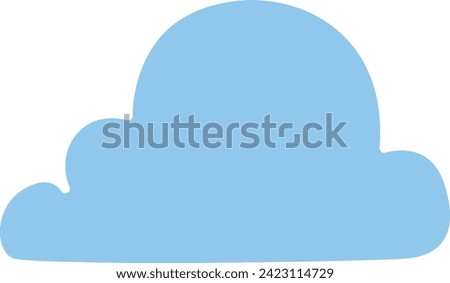 Cloud icon with blue color. Global warming and ecology environtment. Blue cloud isolated icon. Cloud weather symbol stock illustration. Cloud clip art transparent. Image vector illustration design.