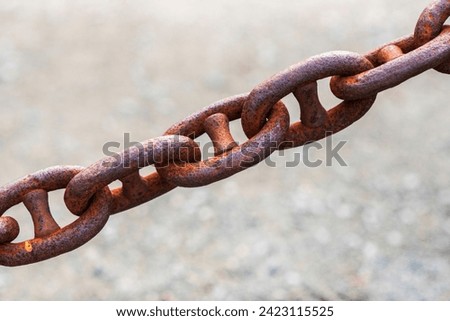 Old rusty large chain. Old rusty large chain.
