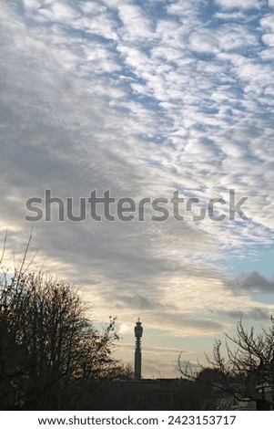 BT Tower in the Altocumulus Clouds
