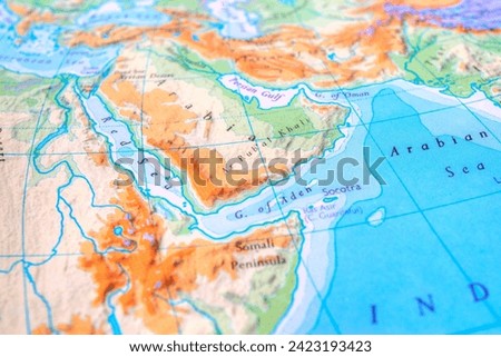 Map of the Red Sea and the Gulf of Aden, world tourism, travel destination, world travel and economy