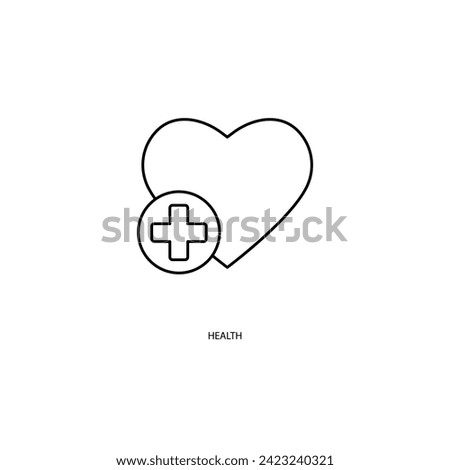 health concept line icon. Simple element illustration. health concept outline symbol design.