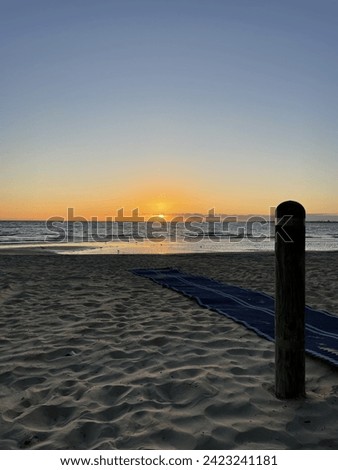 Sunset picture at St Kilda Beach Melbourne Australia