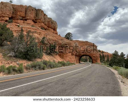 Red Canyon Tunnel, Hatch, Utah Royalty-Free Stock Photo #2423258633