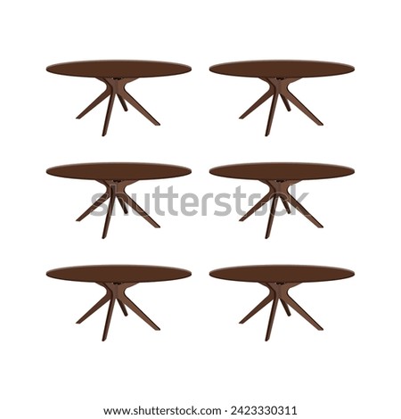 Dining table set. Isolated. dining table and comfortable chairs in modern home with elegant table setting. Modern designer, dining table isolated on white background.