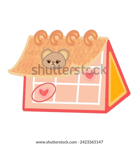 Bear Calendar Illustration, Mark D-Day Stickers, Date Couple Lovers Meeting Day, Valentines Day Vector, Clip Art