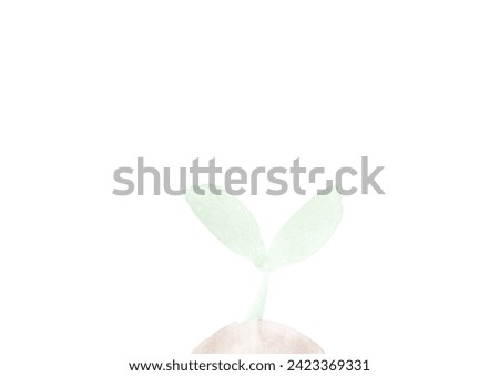 Clip art of plant germinating on soil