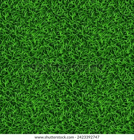 Vector realistic green grass lawn seamless pattern, texture tile Royalty-Free Stock Photo #2423392747