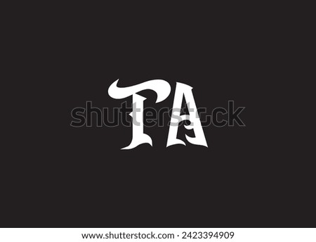 TA,AT,T,A Abstract Letters Logo Monogram