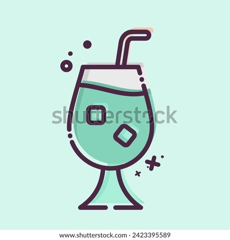 Icon Qour. related to Cocktails,Drink symbol. MBE style. simple design editable. simple illustration