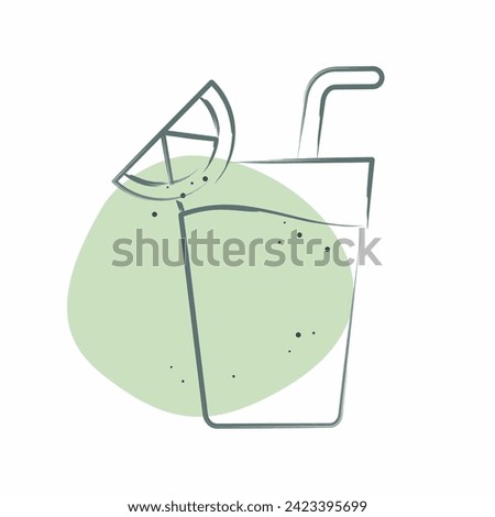Icon Cocktail 2. related to Cocktails,Drink symbol. Color Spot Style. simple design editable. simple illustration