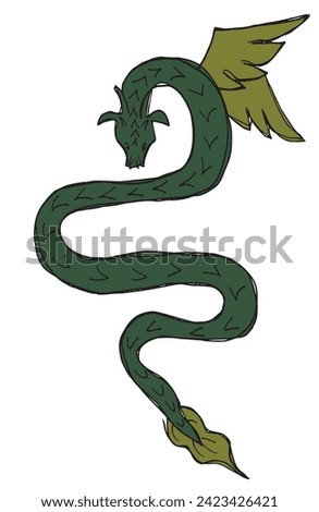 Outline illustration vector image of a dragon.
Hand drawn artwork of a Lunar New Year.
Simple cute original logo.
Hand drawn vector illustration for posters.