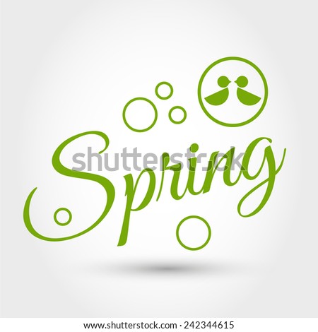 spring concept, spring typographic concept