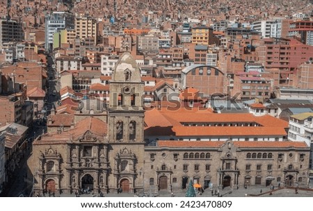 View of the St. Francis (San Francisco) curch in central  La Paz, Bolivia