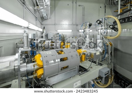 Control Panel of a Cyclotron Particle Accelerator Royalty-Free Stock Photo #2423483245