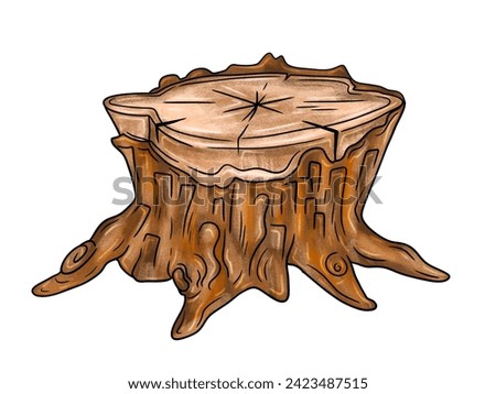 clipart, design, watercolor, badge, wooden, wood, vector, tree, stump, picture, nature, natural, image, illustration, graphic, firewood, environment, drawing, clip art, clip, cartoon, background